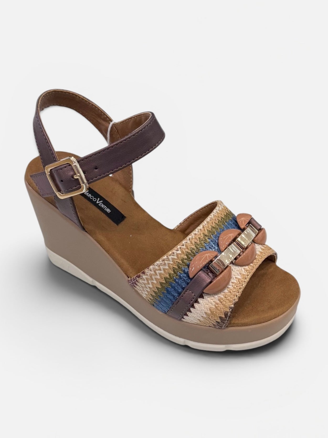 GIANMARCO VENTURI - Sandalo con tacco zeppa donna
