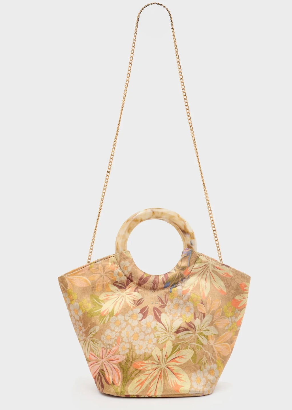 NALI - Borsa MADRID in raso con manico in resina