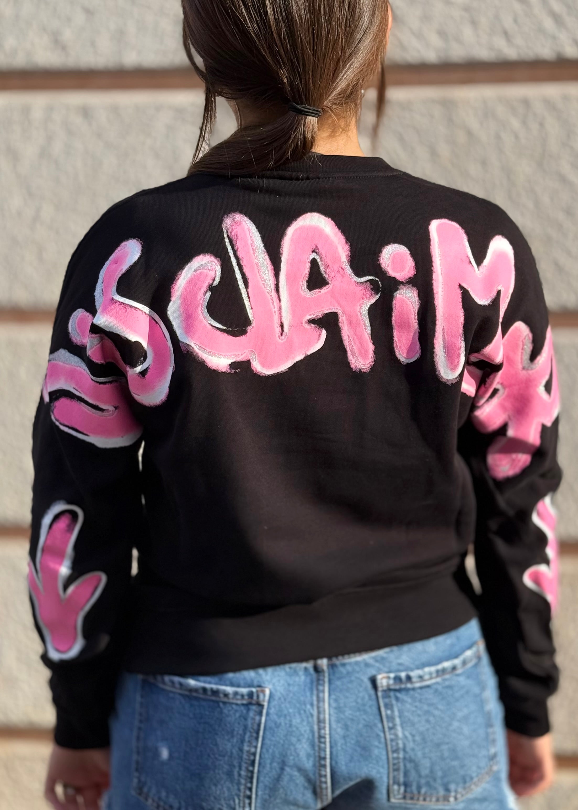 DISCLAIMER - Felpa girocollo con logo sul retro donna
