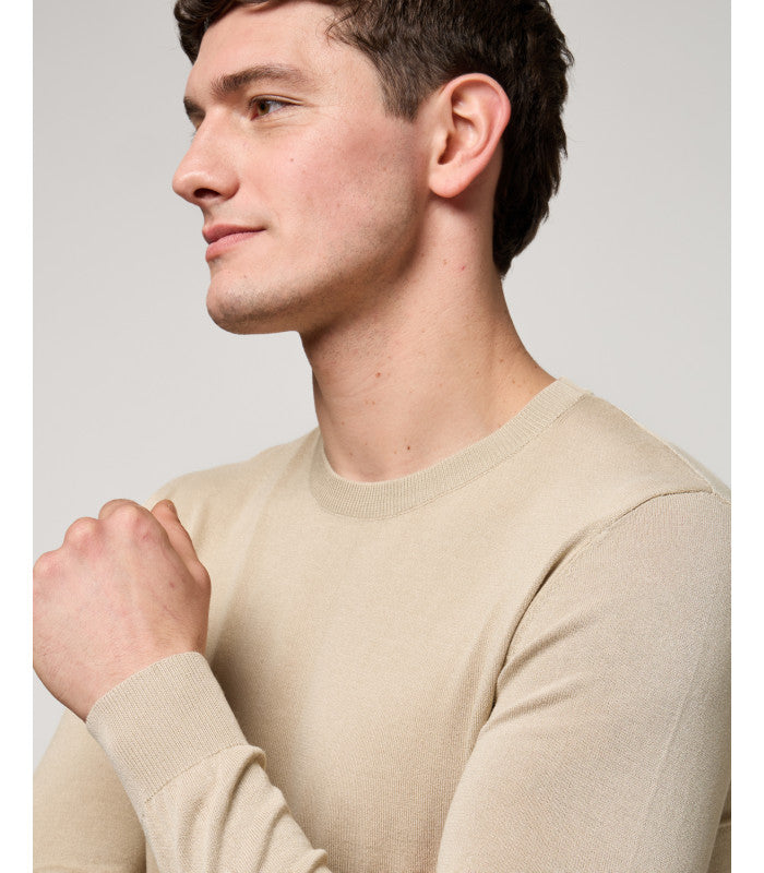 GIANNI LUPO - Maglioncino beige girocollo uomo