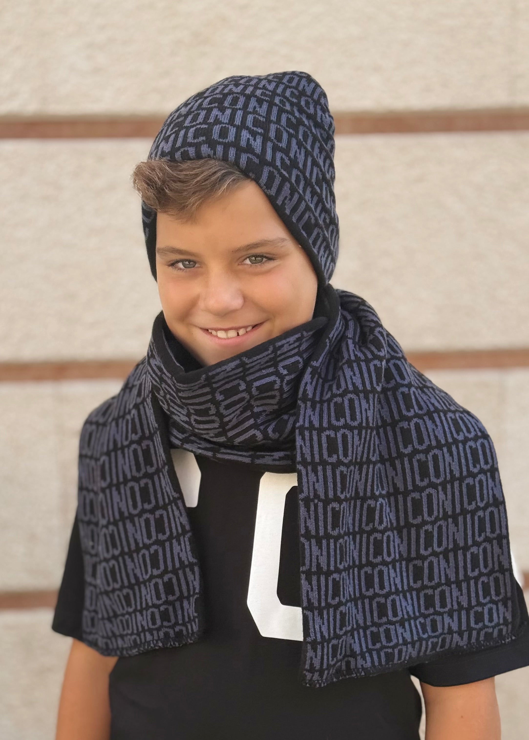ICON - SET COMPLETO - Cappello e sciarpa logato bambino