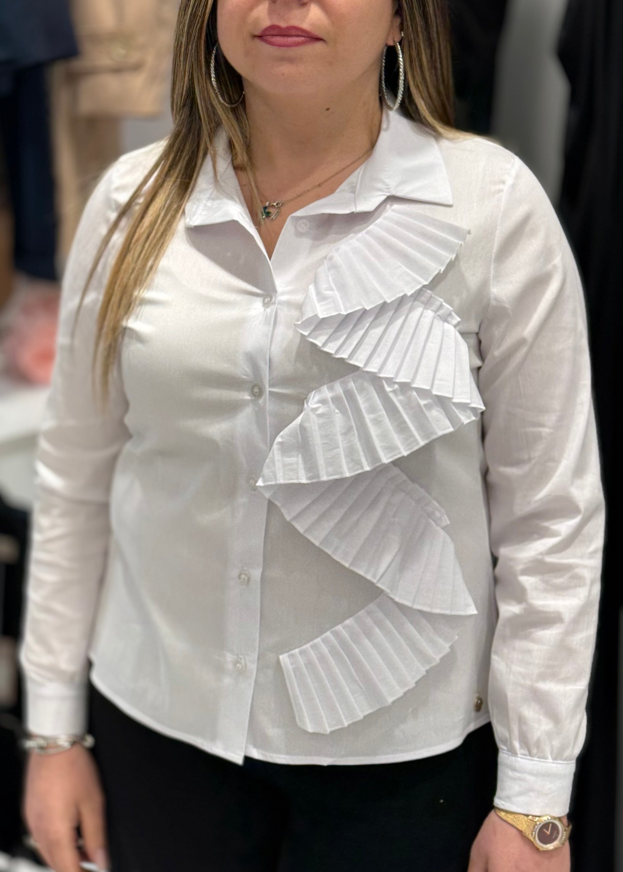 JE NE - Camicia con rouge bianca donna