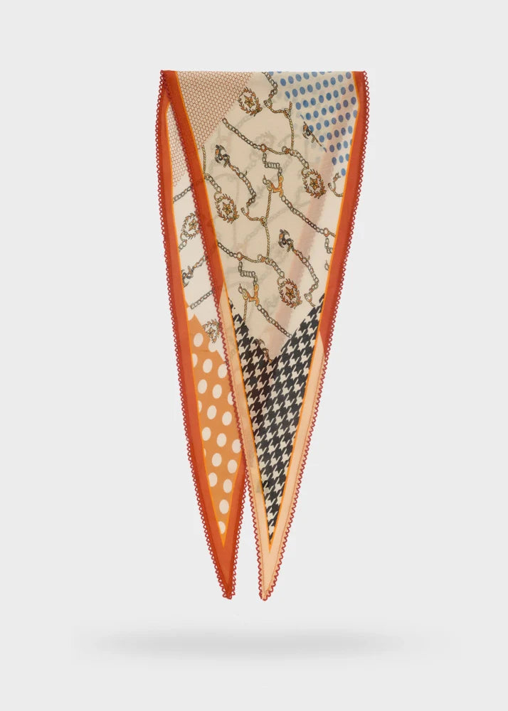 NALI - Foulard pied de poule seta cotone