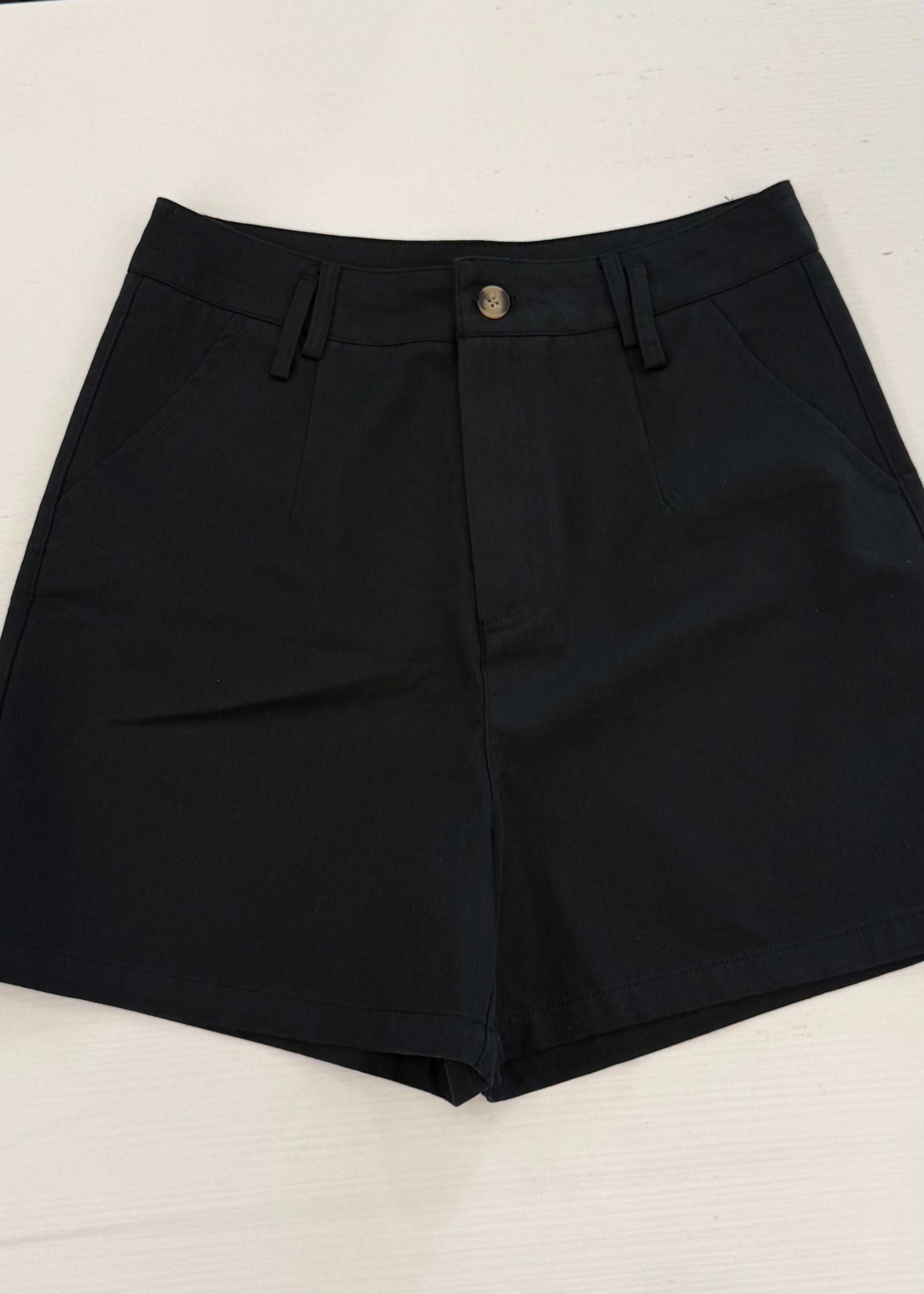 AN-AIM - Short nero in denim donna