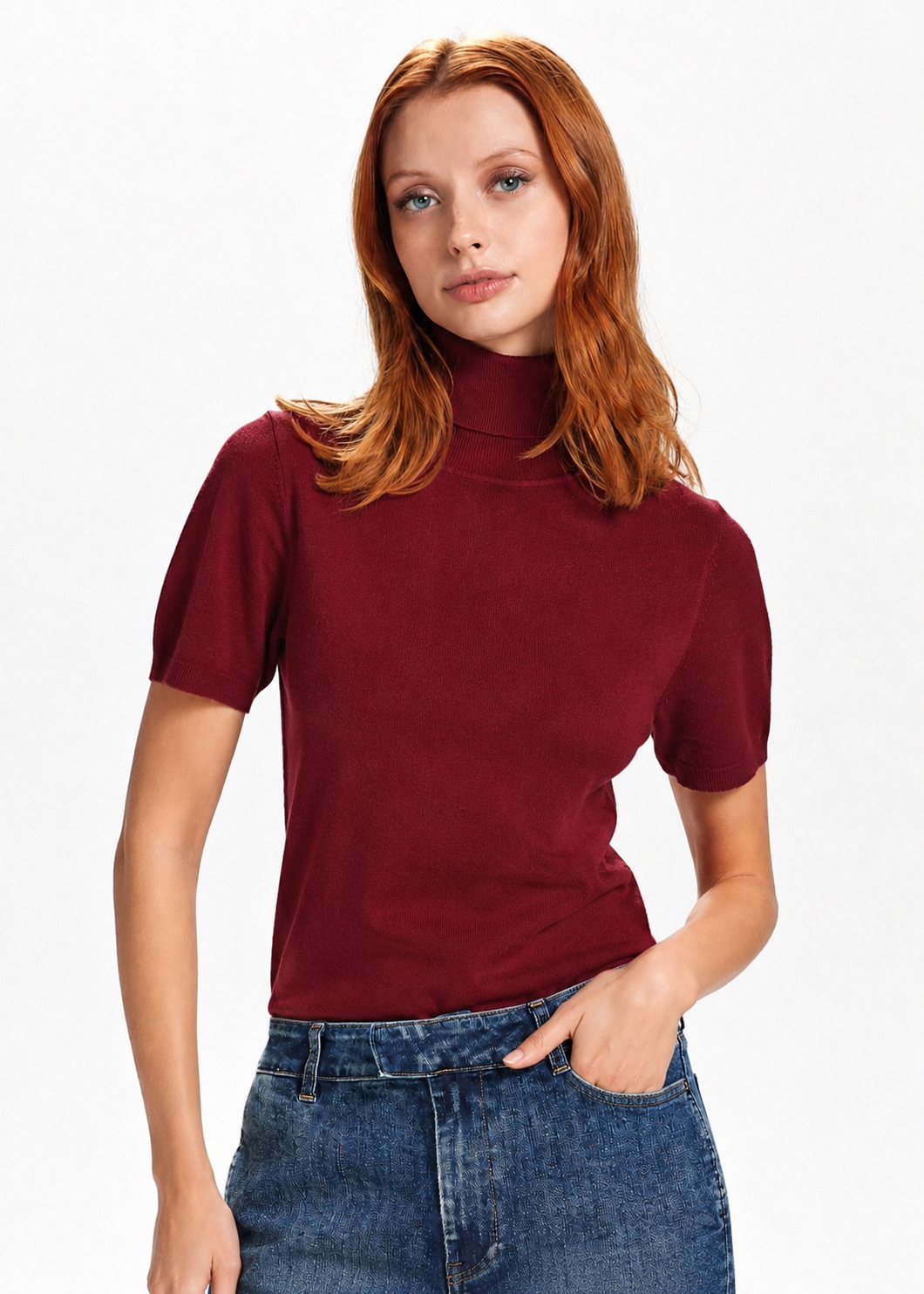 TAKE TWO - Maglia dolcevita mezza manica donna