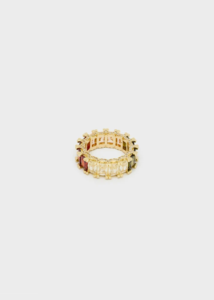 NALI - Anello baguette con zirconi donna