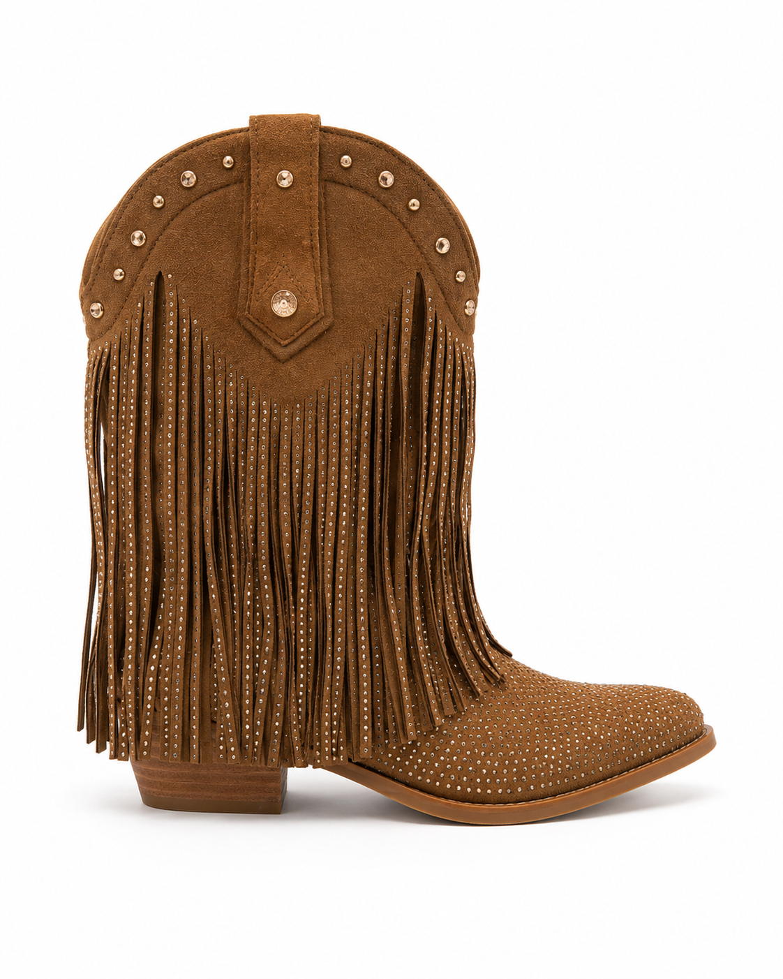 XTI - MEMORY FOAM - Texano con frange e strass donna