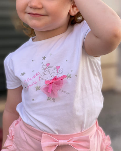 LOLETA - SET COMPLETO - Pantaloncino rosa in cotone e t-shirt