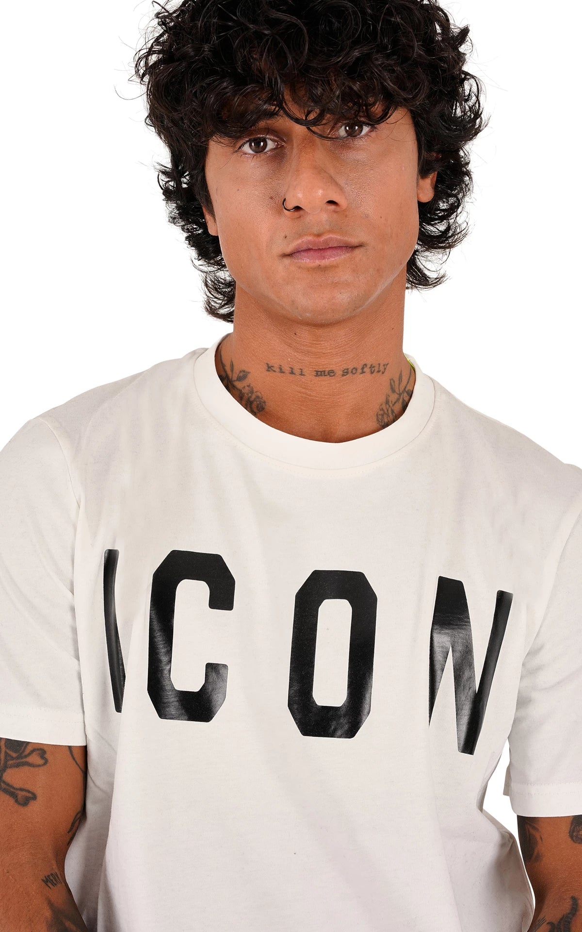 ICON - T-shirt con maxi logo uomo