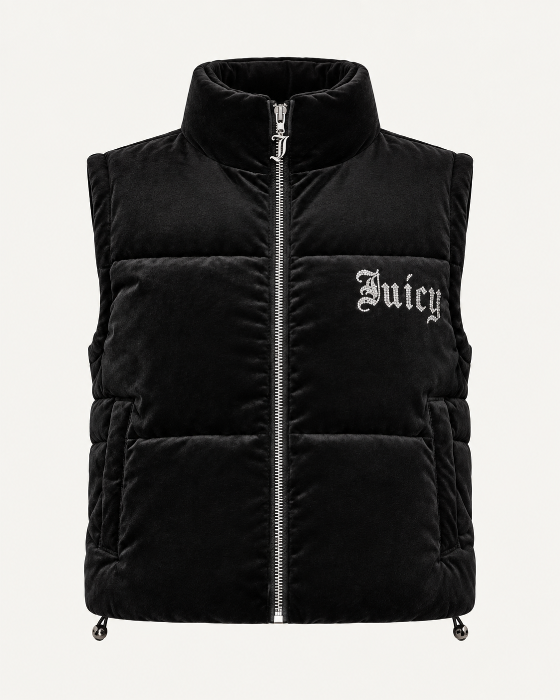JUICY COUTURE - Giubbotto/Smanicato con logo in strass