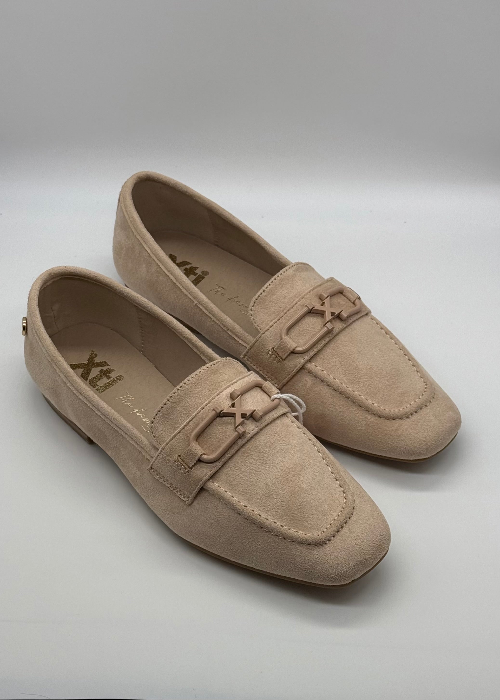 XTI - MEMORY FOAM - Mocassino beige scamosciato con applicazione donna