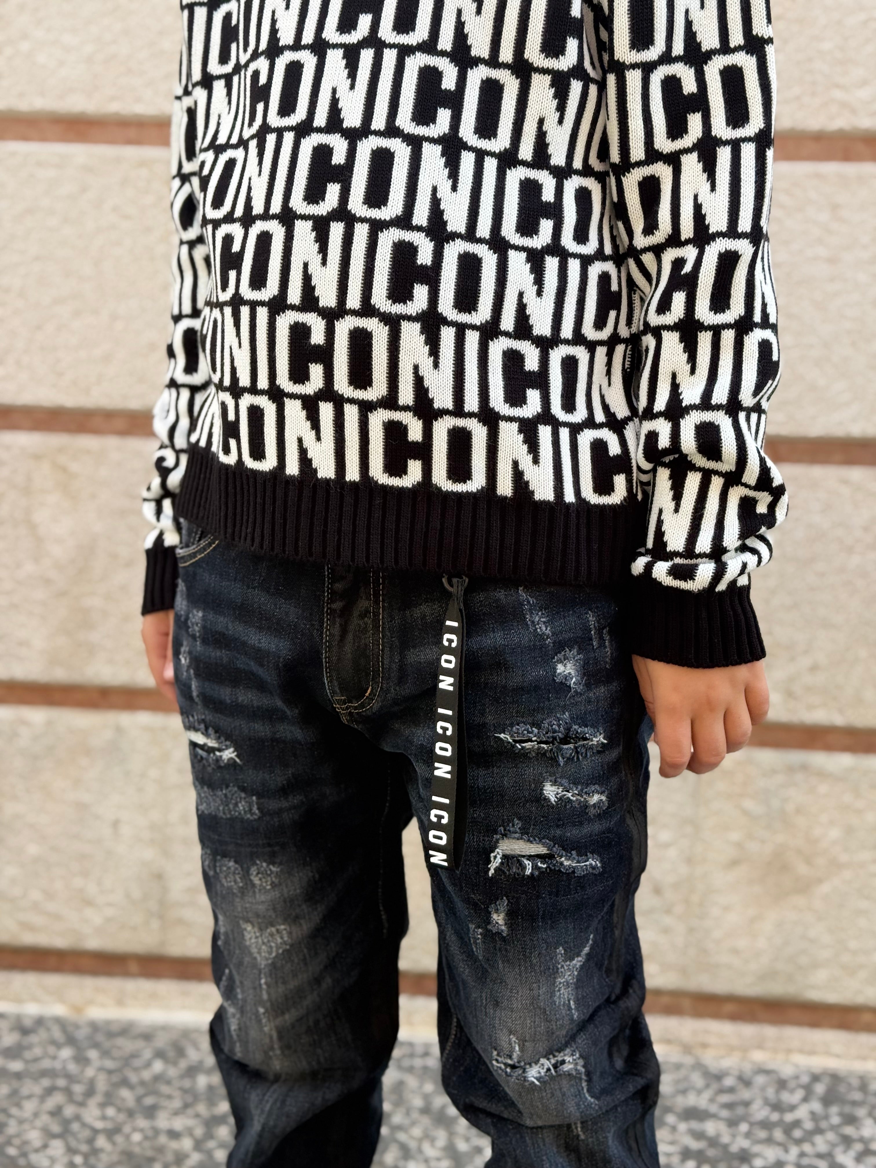 ICON - Jeans con strappi bambino