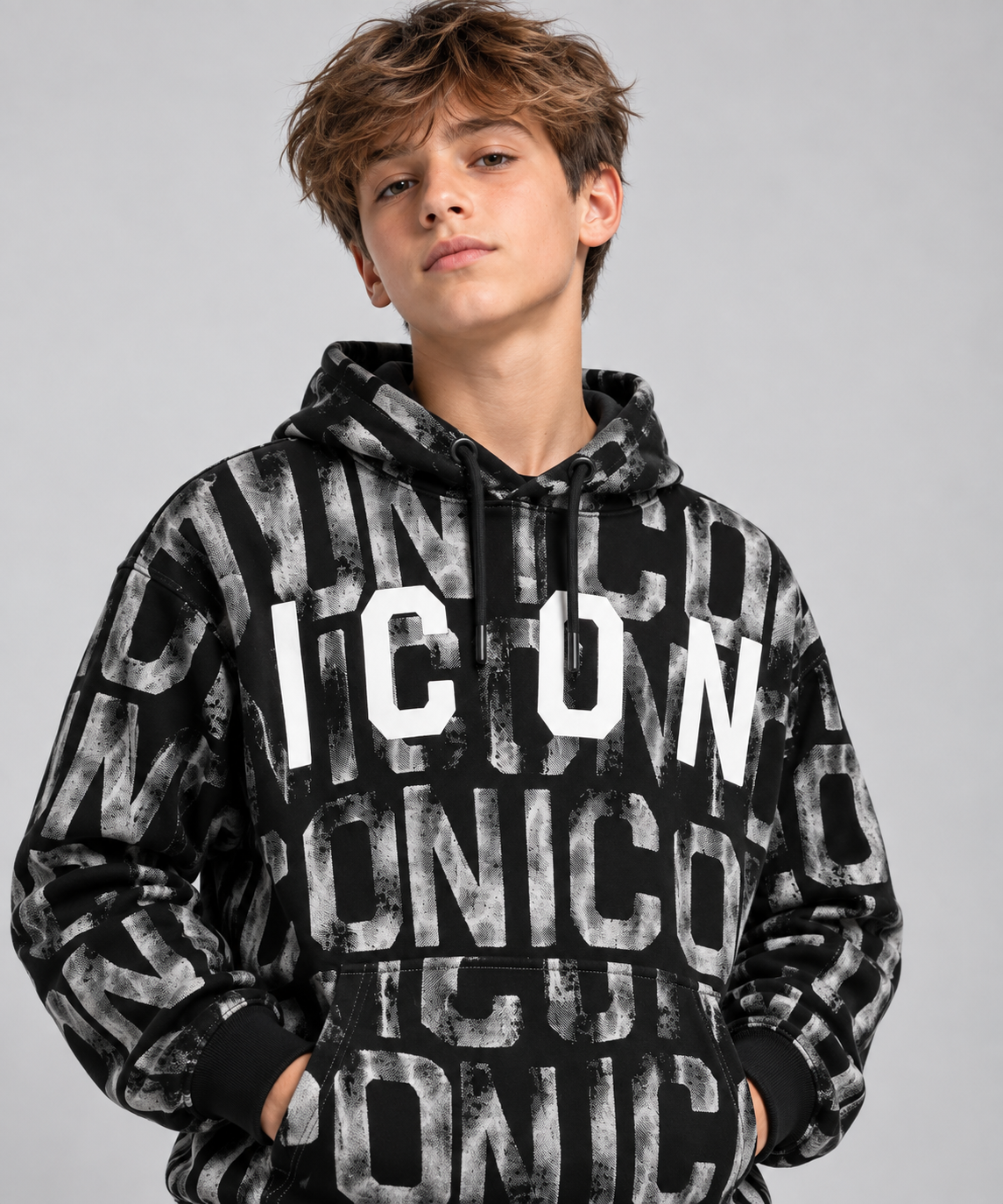 ICON - Felpa con cappuccio bambino
