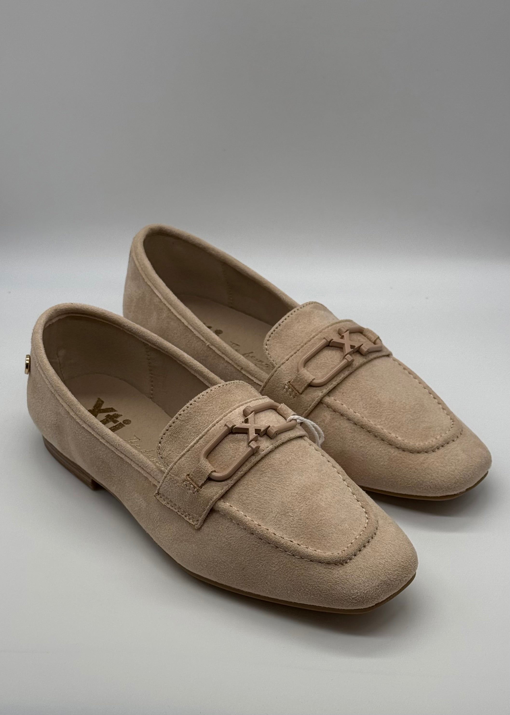 XTI - MEMORY FOAM - Mocassino beige scamosciato con applicazione donna