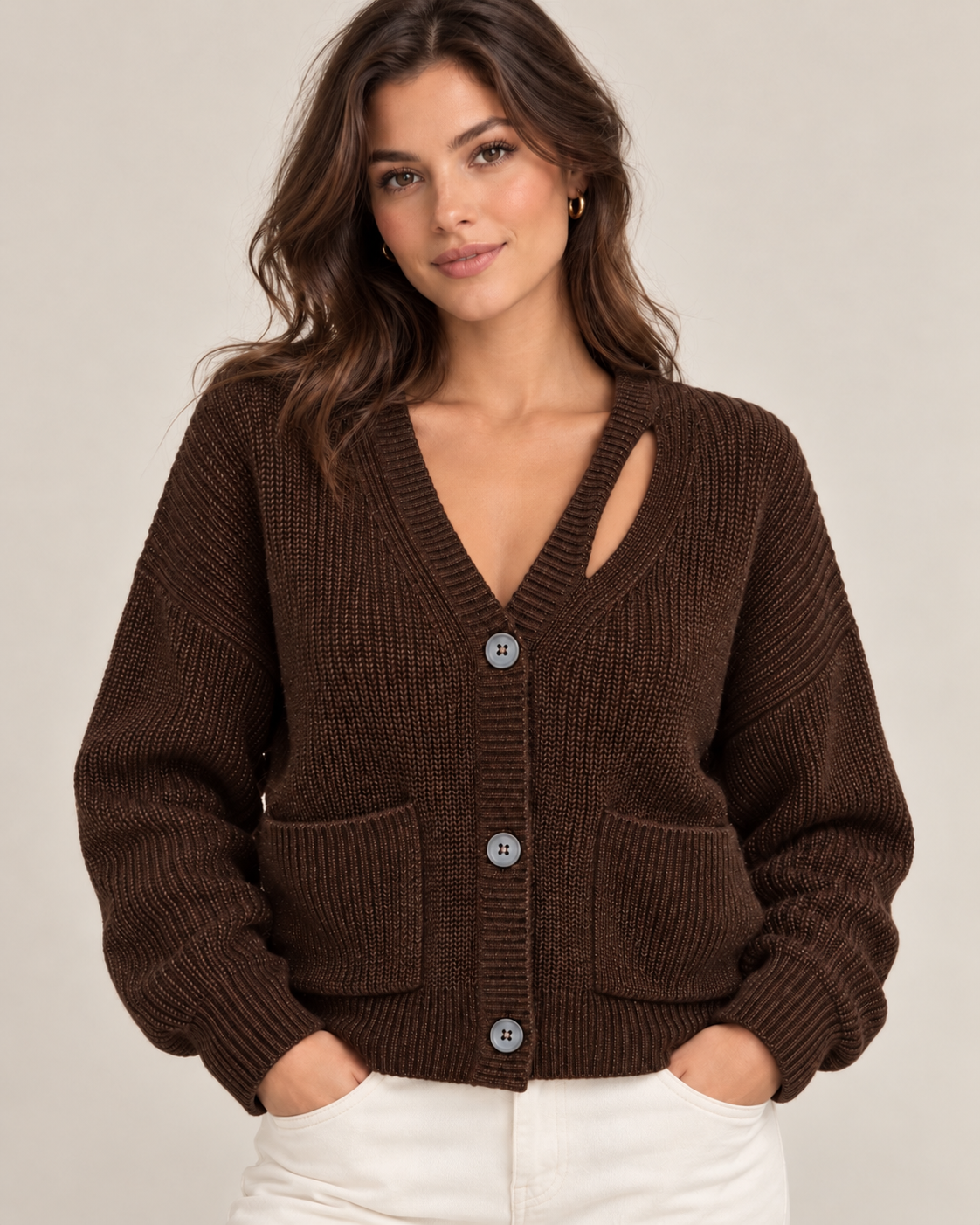 GL FOR HER - Cardigan in lurex