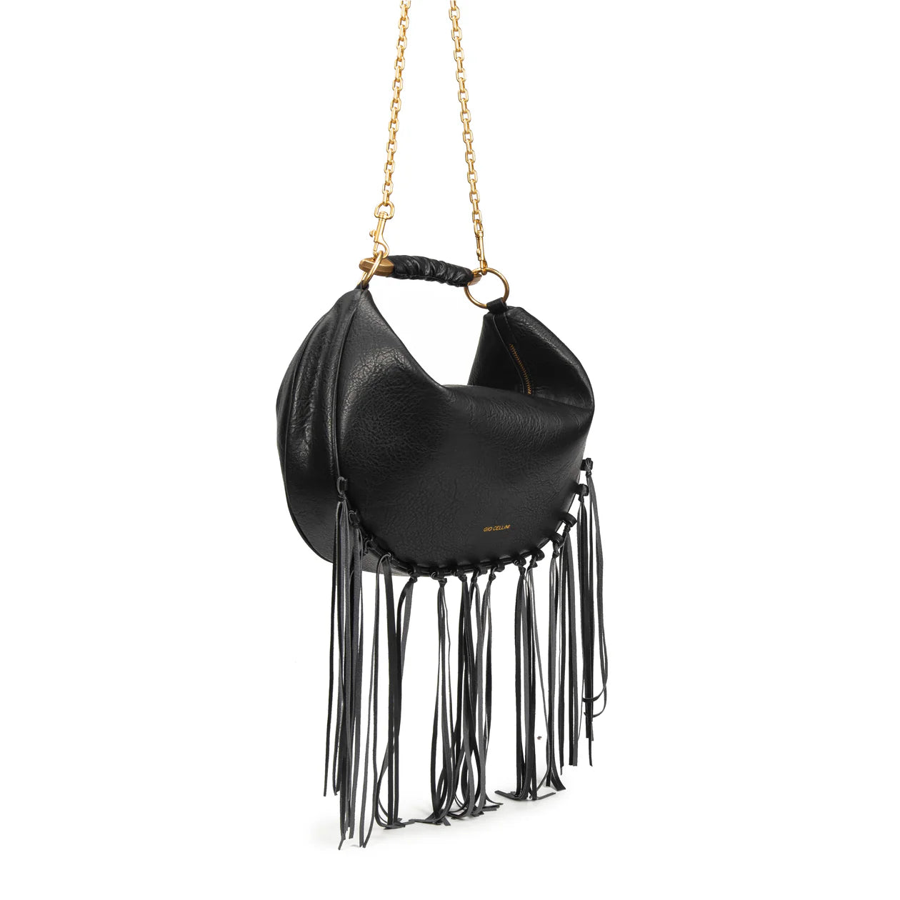 GIO CELLINI - Borsa hobo con frange