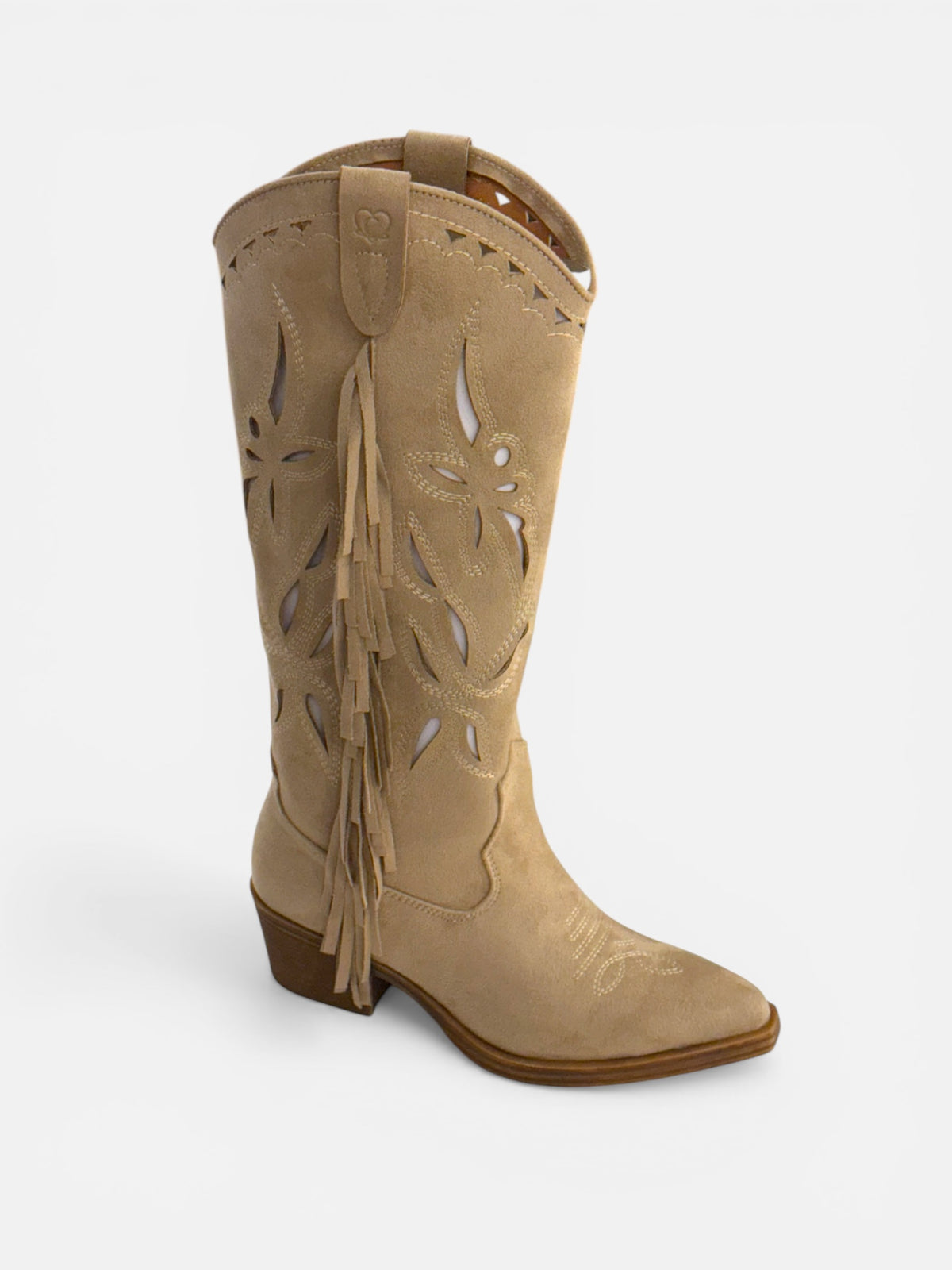 CRICHIC - Stivale texano traforato con frange donna