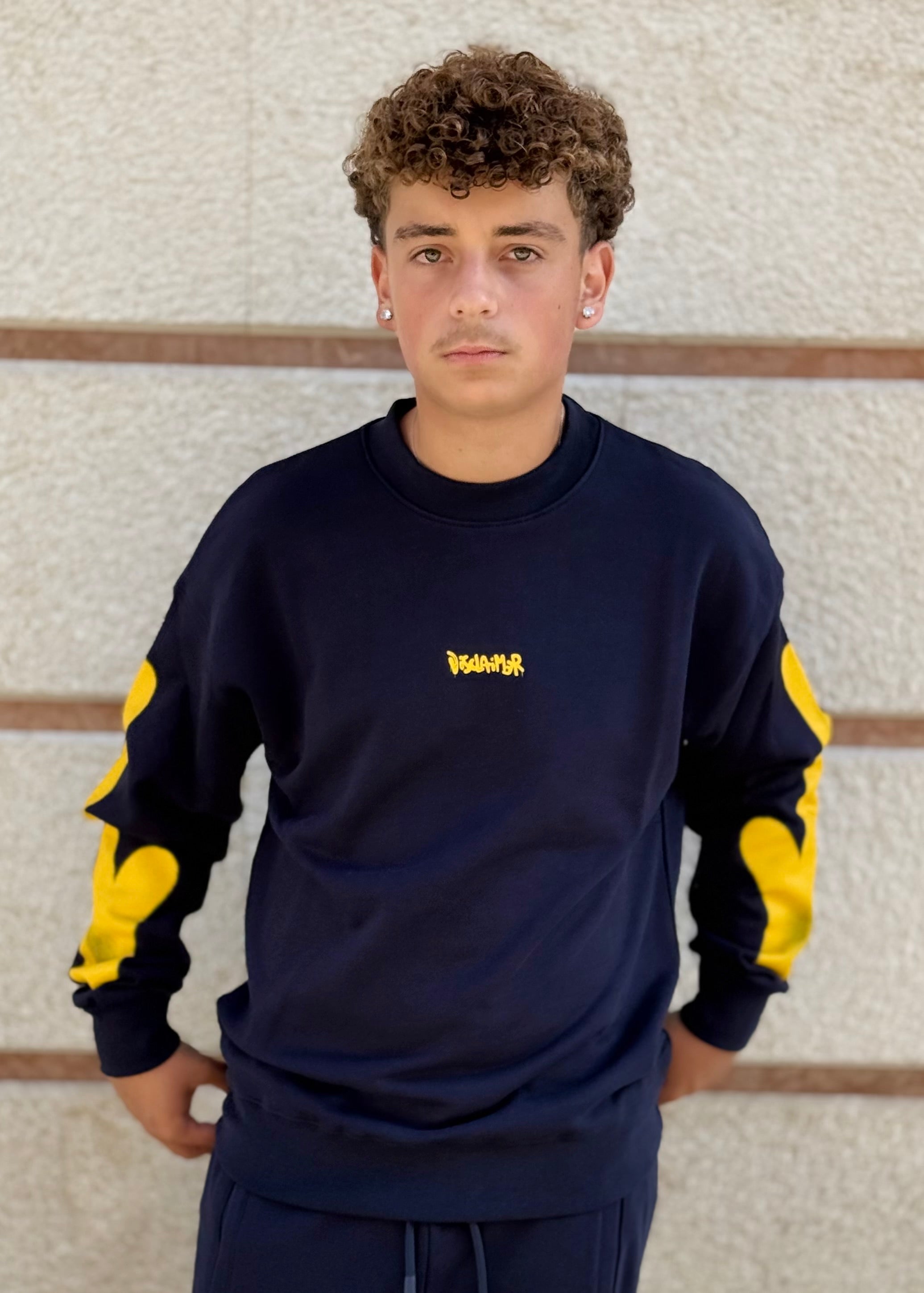 DISCLAIMER - Felpa girocollo con logo uomo