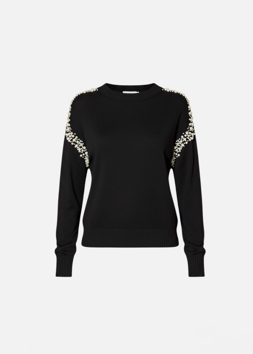 TRASH AND LUXURY -  Maglia in lana con applicazione in strass donna