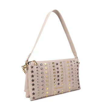 GIO CELLINI - Borsa ESTER ALL STUDS BEIGE