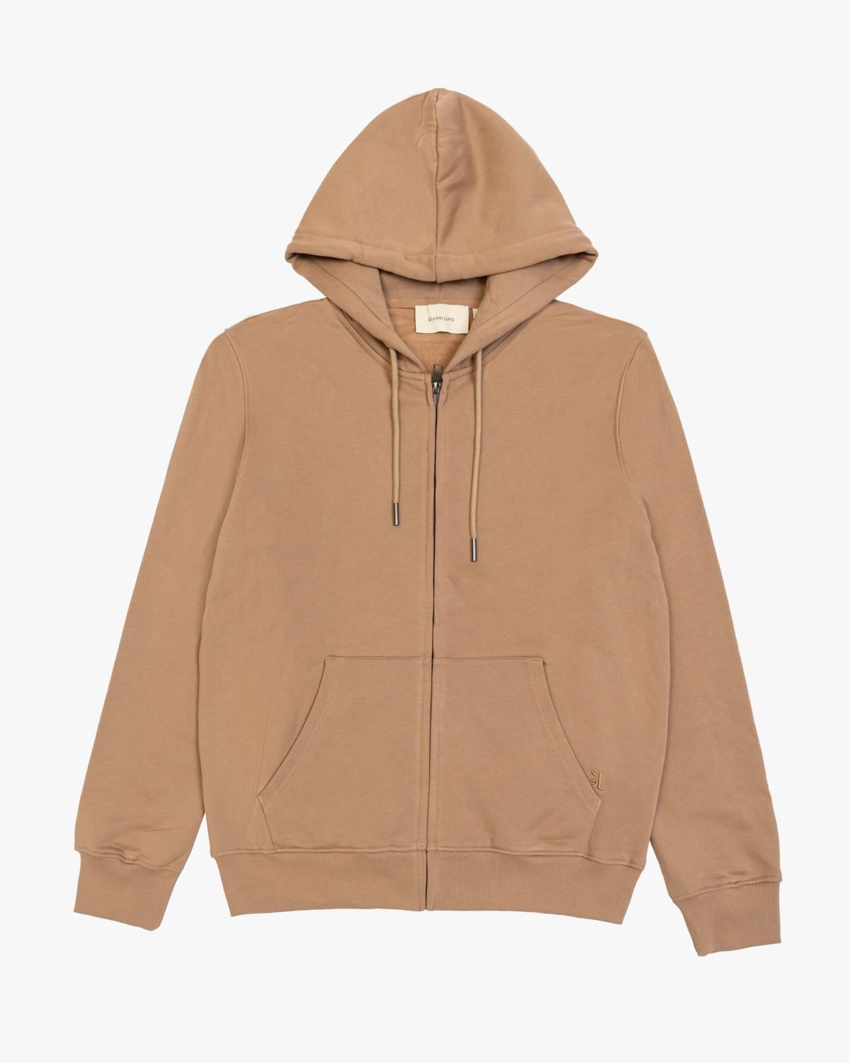 .GIANNI LUPO - Felpa zip e cappuccio uomo
