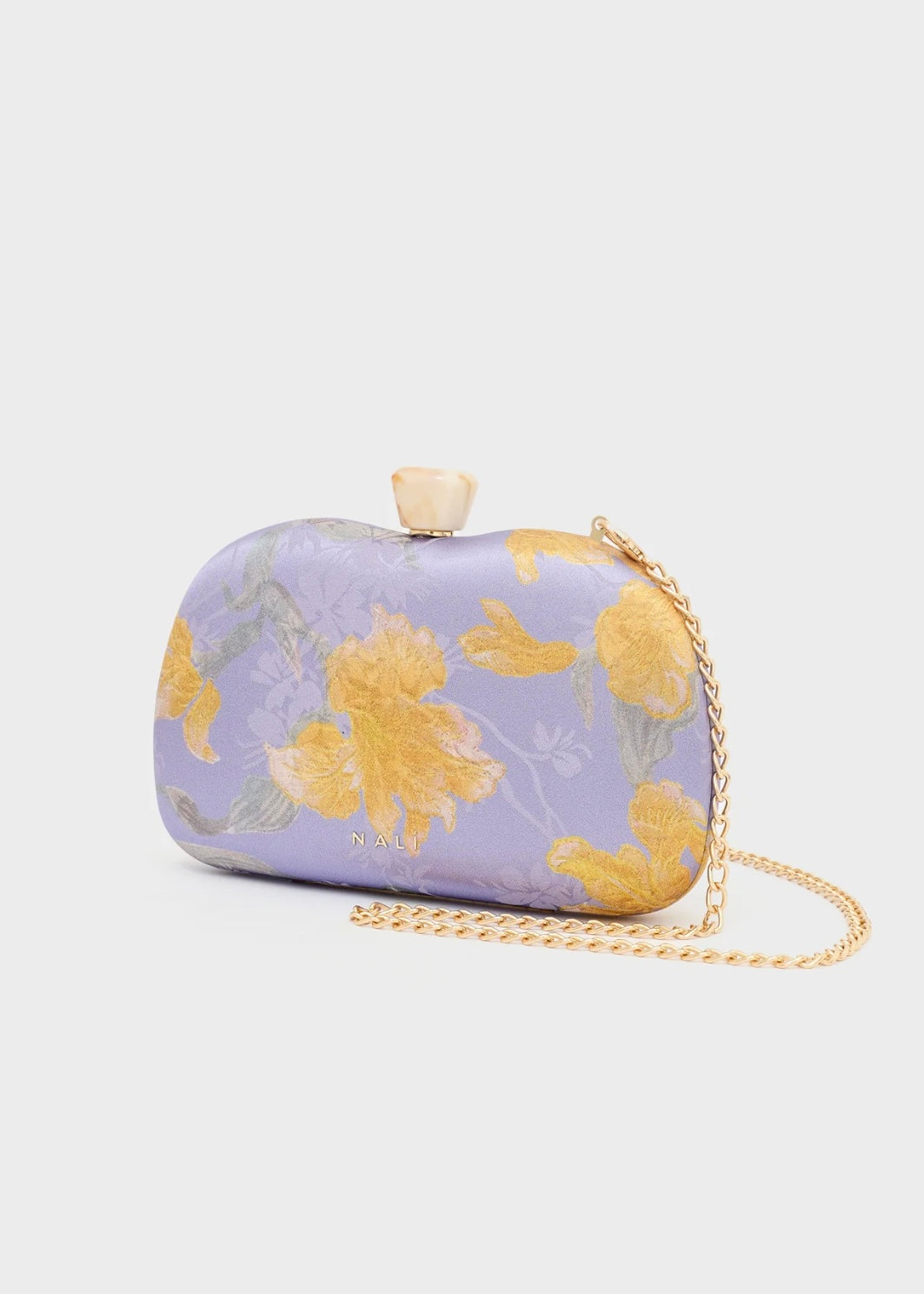 NALI - Clutch CADICE in raso stampa floreale