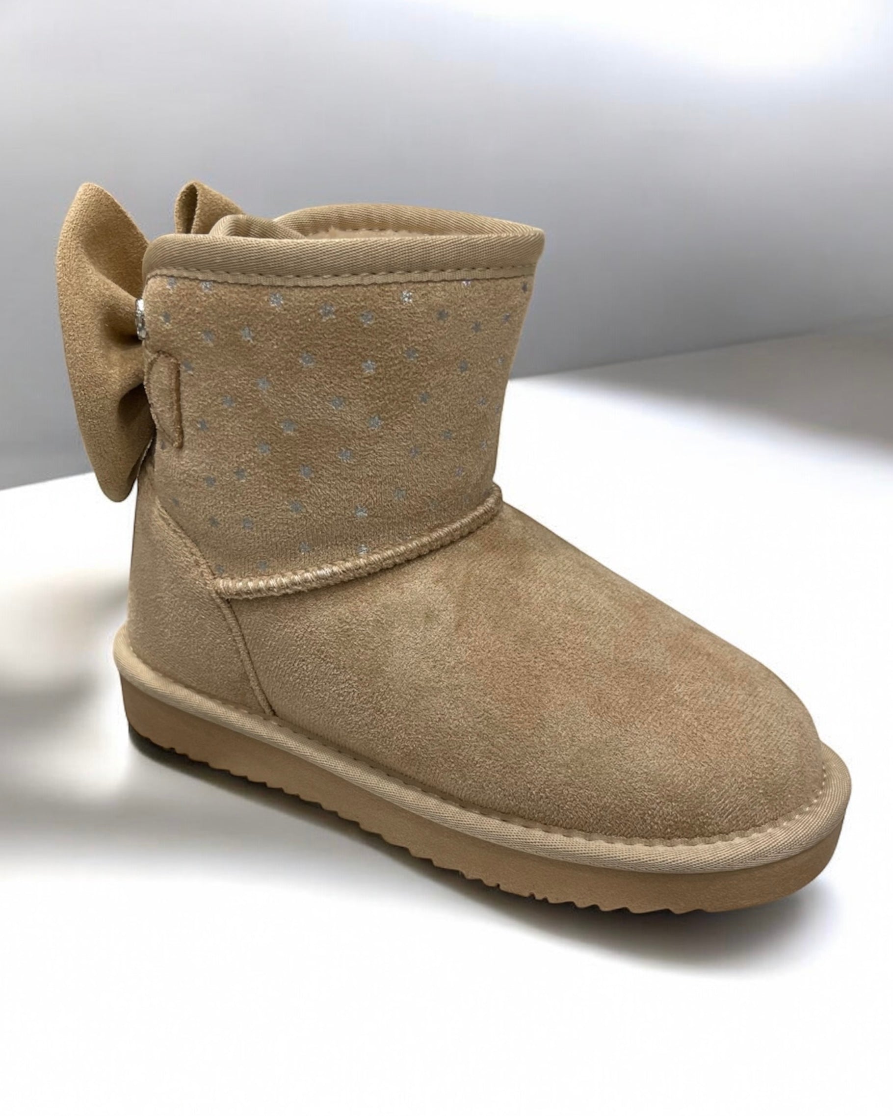XTI - MEMORY FOAM - Stivaletto beige in pelliccia bambina con fiocco