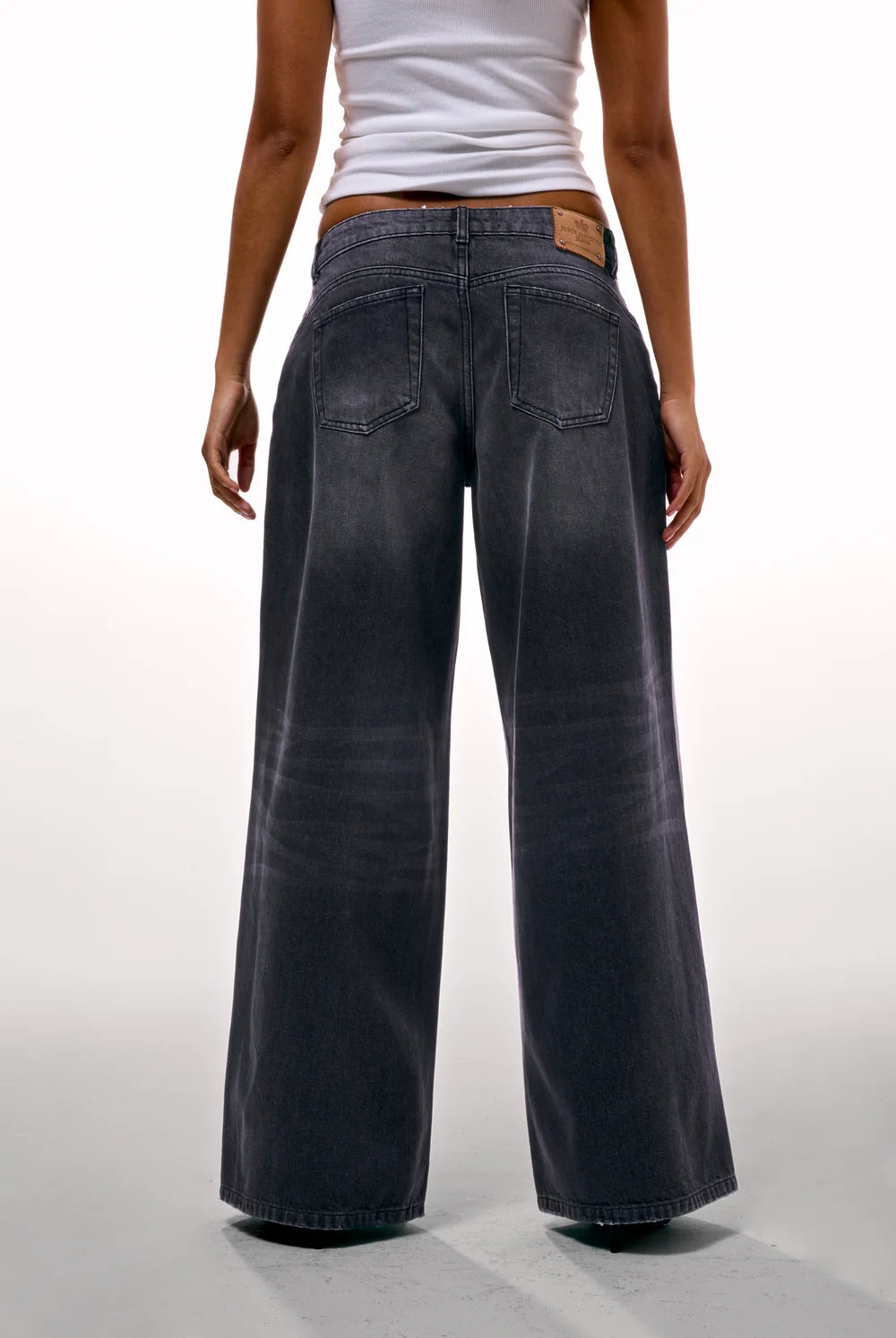 JUICY COUTURE - Jeans a palazzo con logo in strass donna