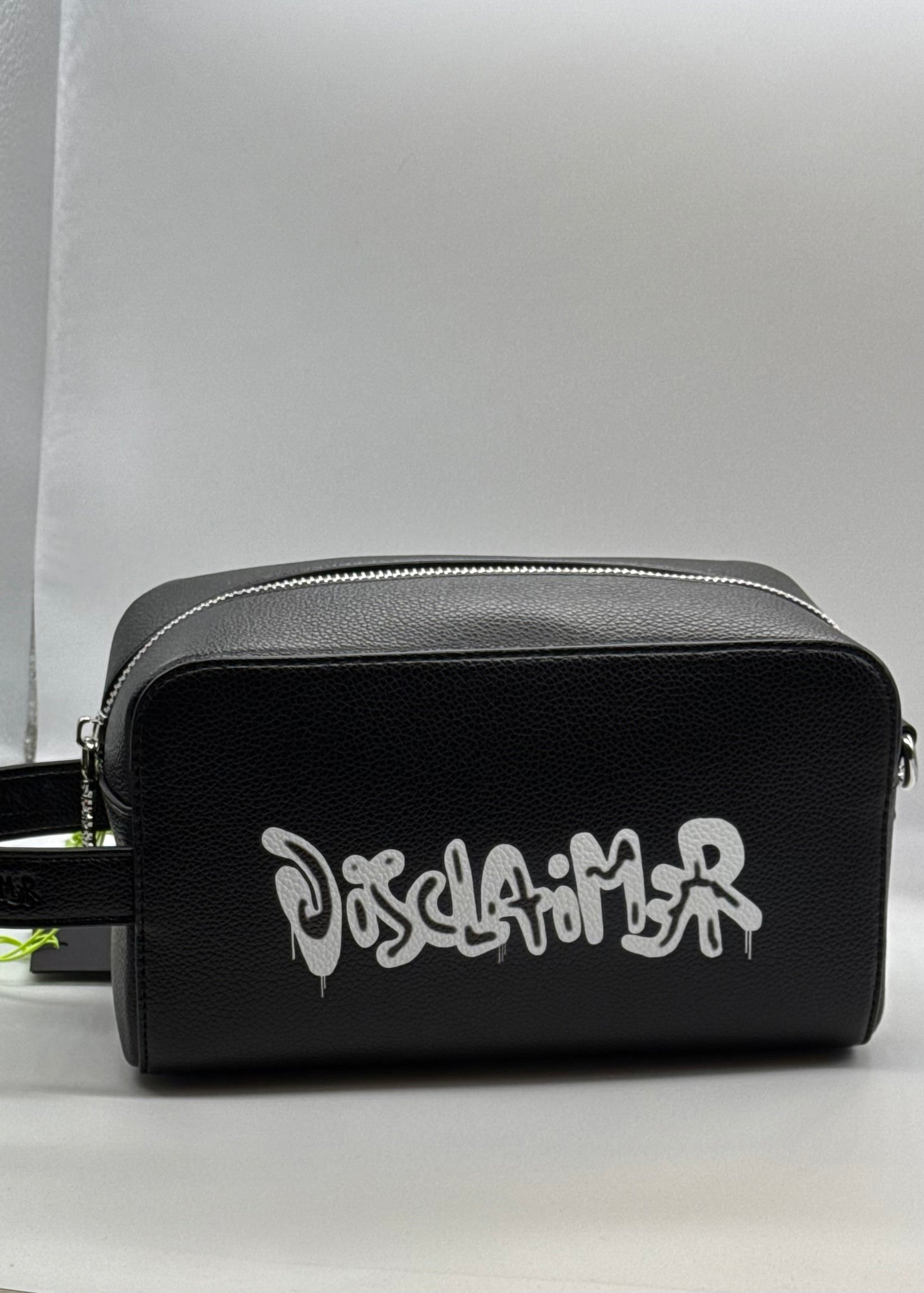 DISCLAIMER - Beauty pochette nero con logo stampato