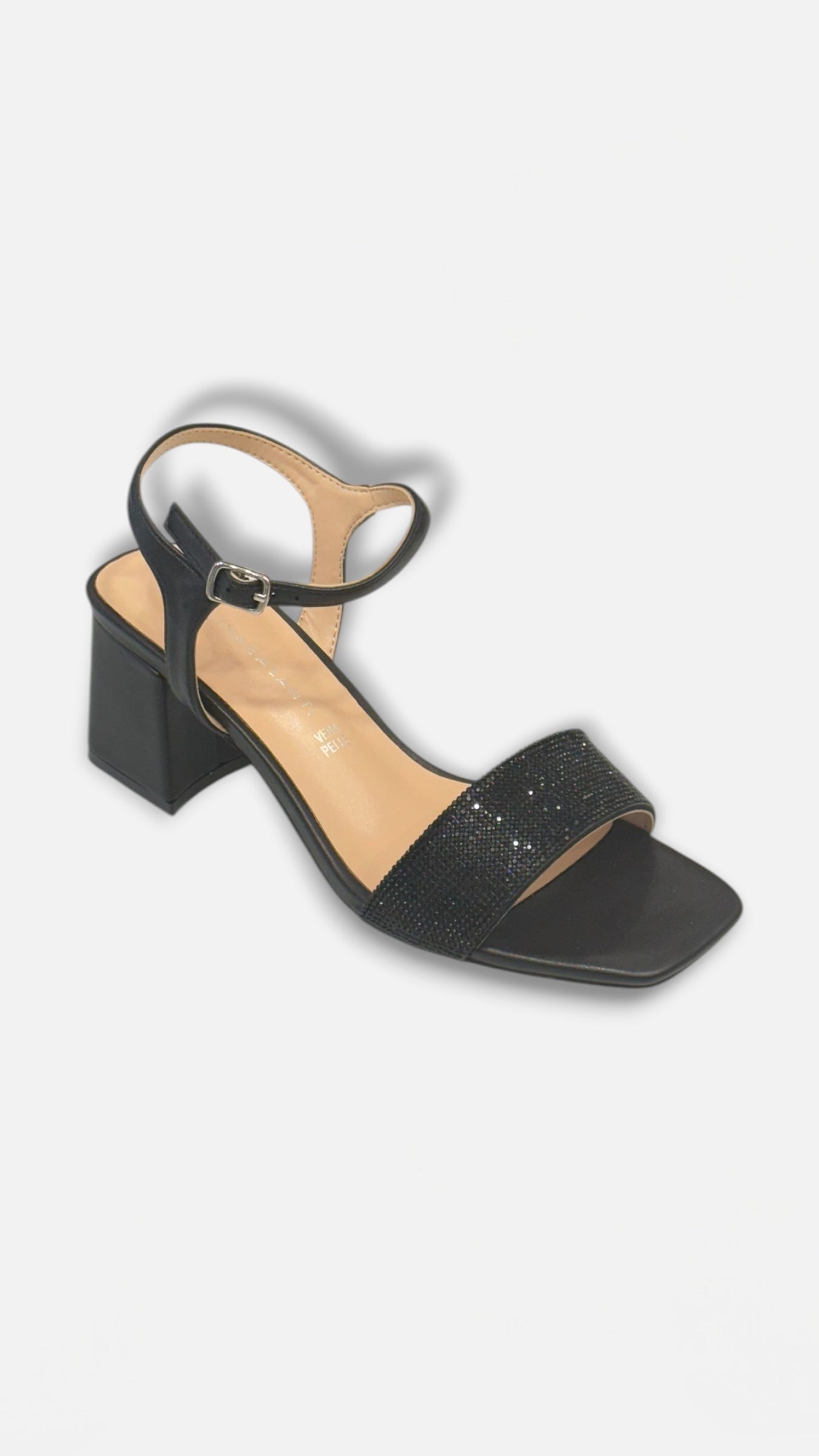 MARINA GALANTI - Sandalo con tacco quadrato nero donna
