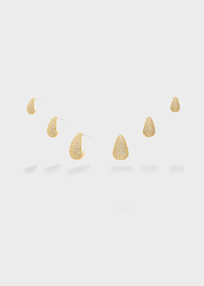 NALI - Orecchini goccia con pietre oro