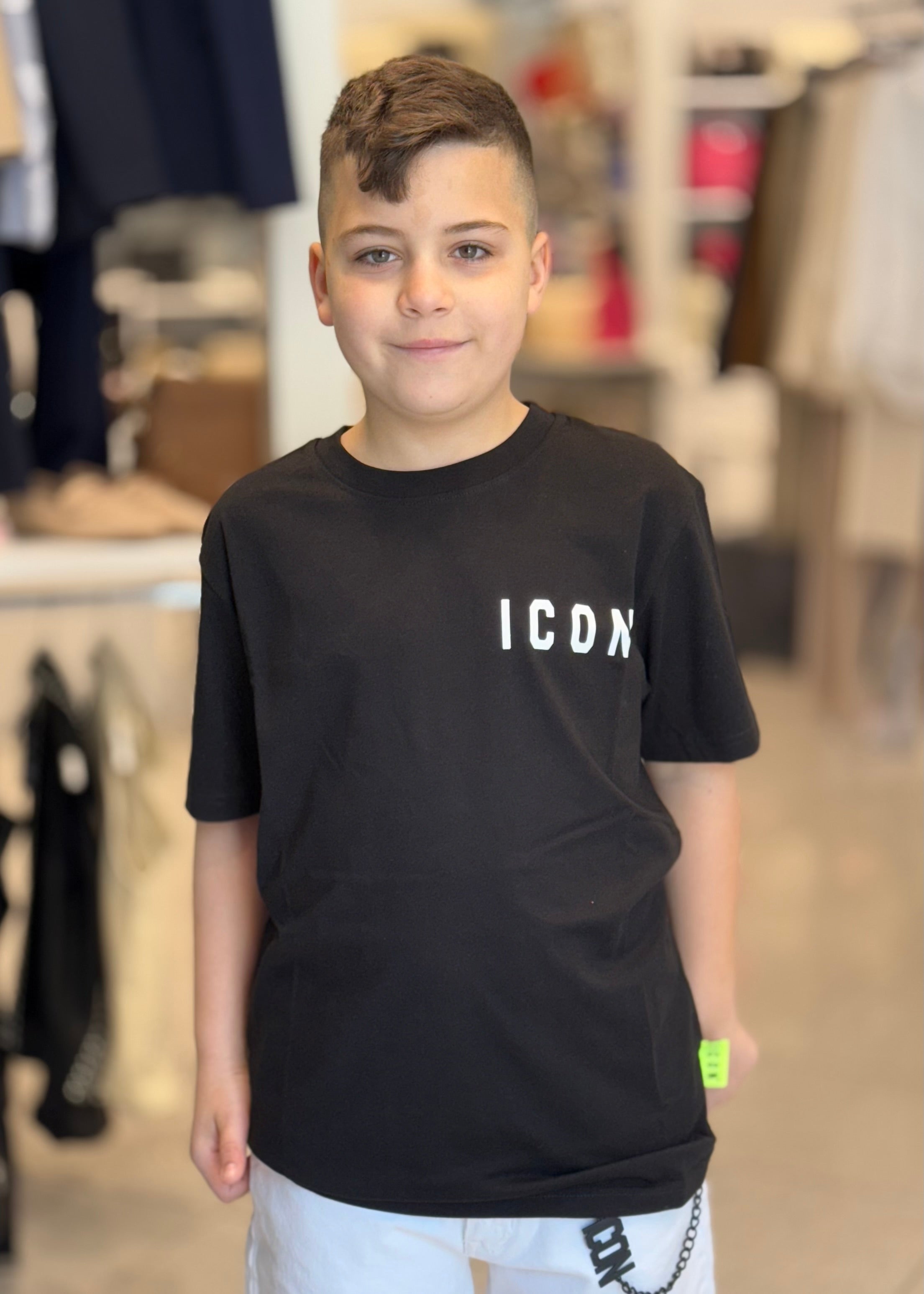 ICON - T-shirt nera bambino
