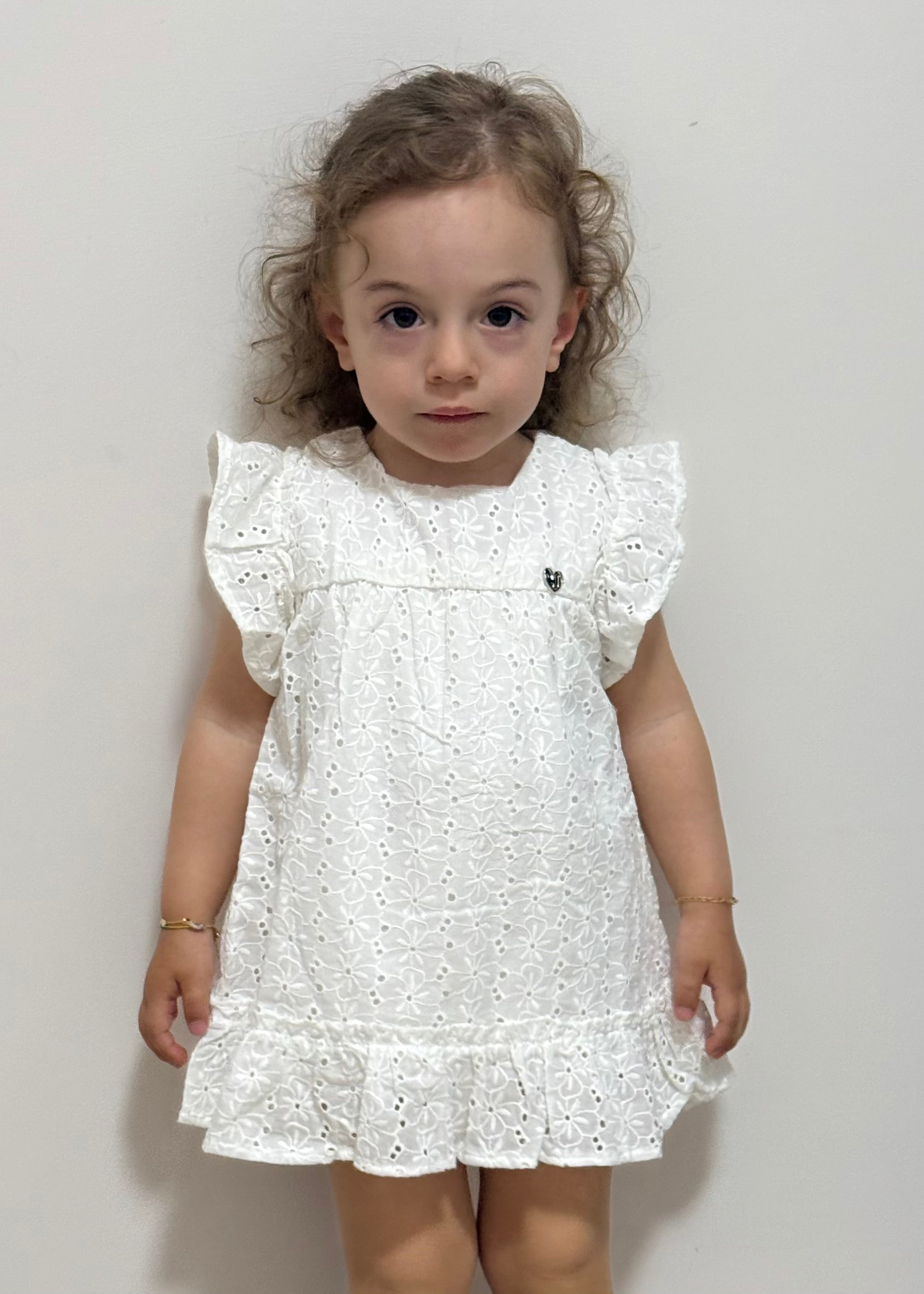 JAKY'S - Abito in pizzo bianco bambina