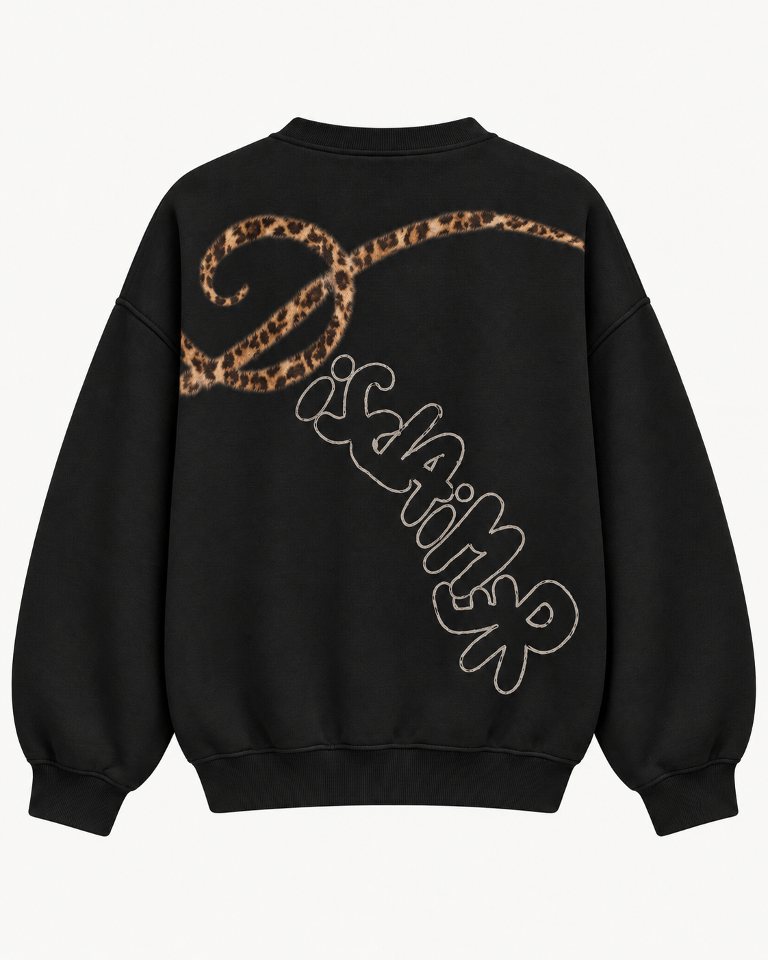 DISCLAIMER - Felpa con logo animalier e strass sul retro donna donna