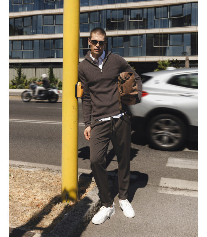 GIANNI LUPO - Pantaloni con coulisse relaxed fit uomo