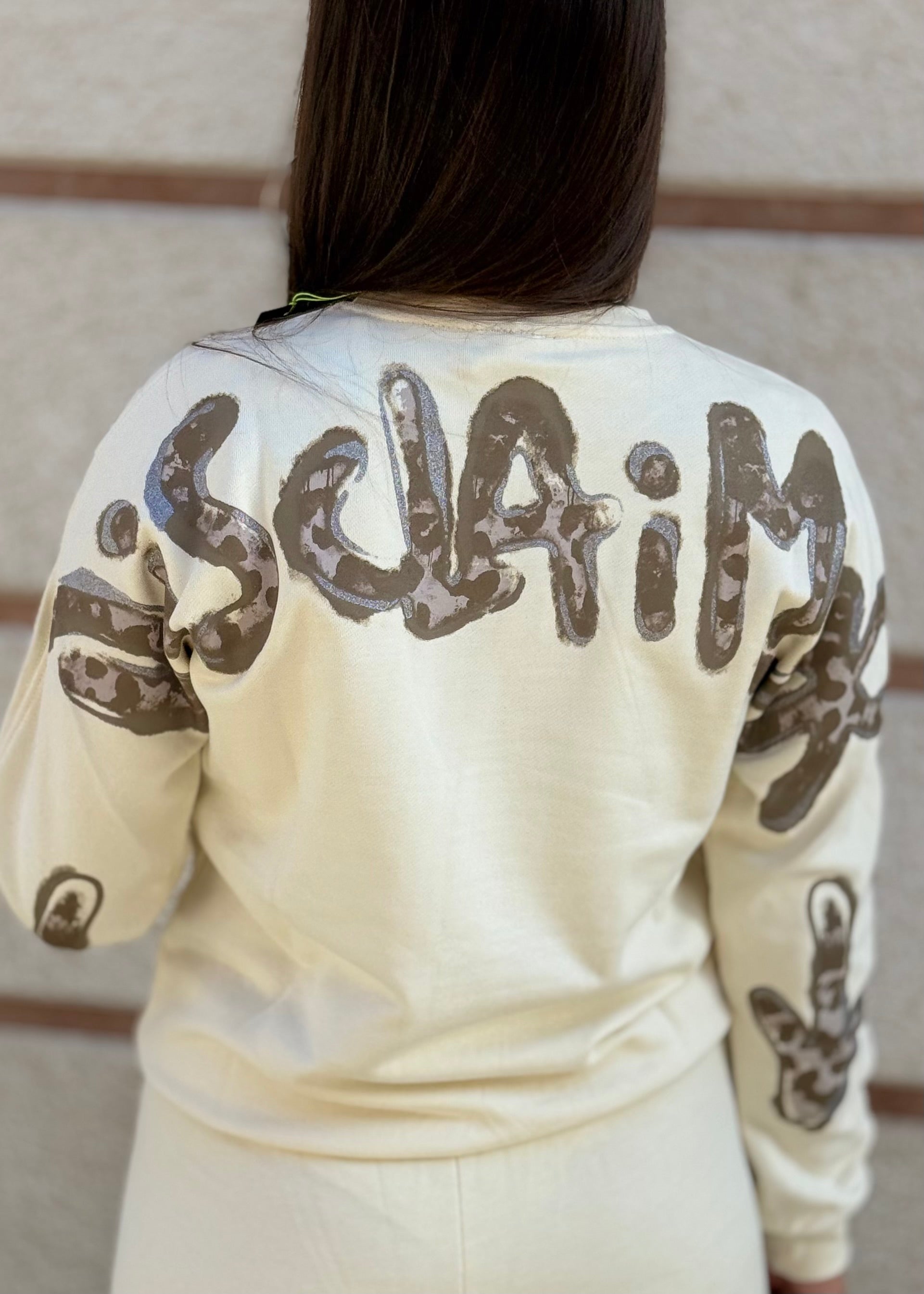 DISCLAIMER - Felpa girocollo con logo sul retro donna