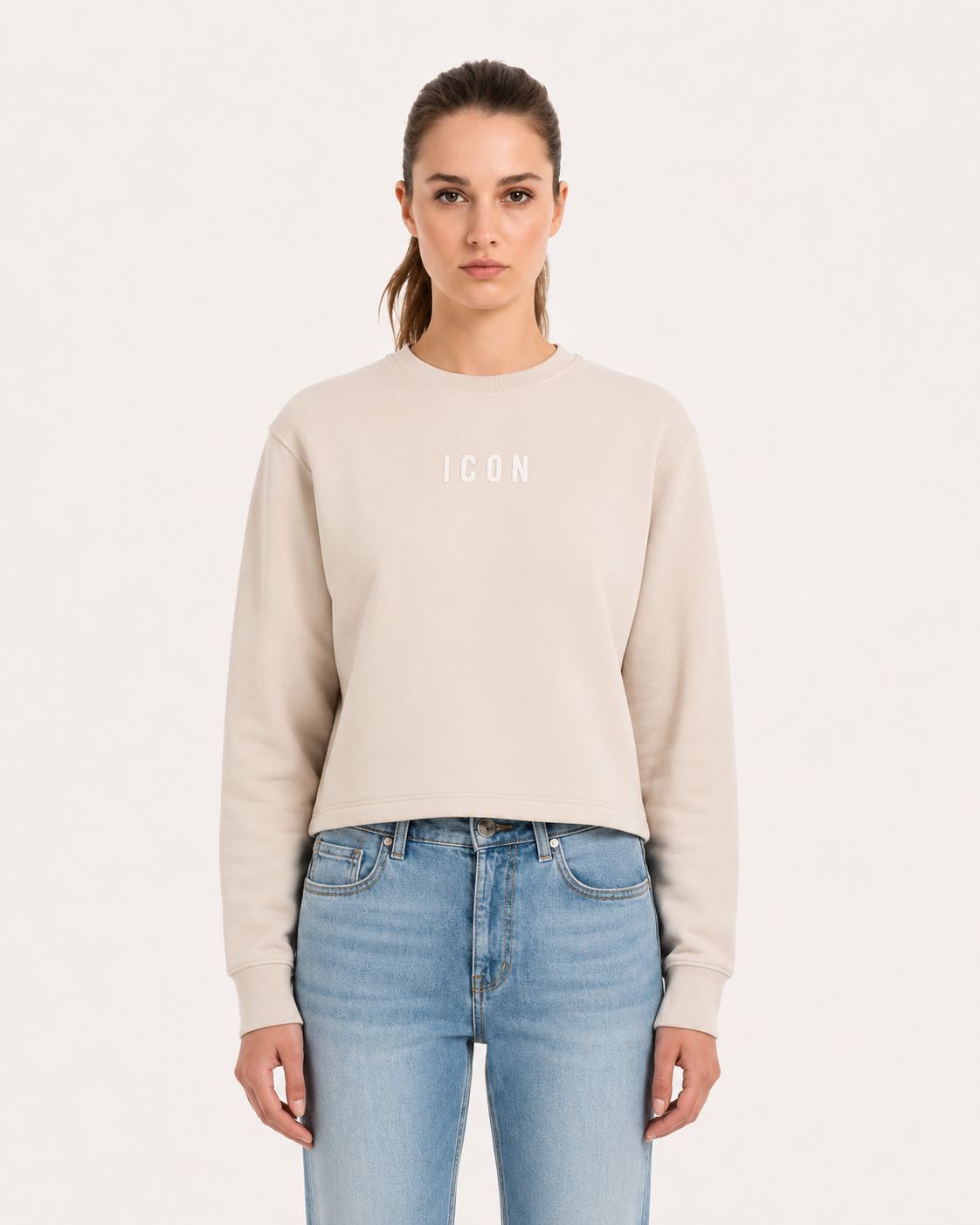 ICON - Felpa con logo sul retro donna