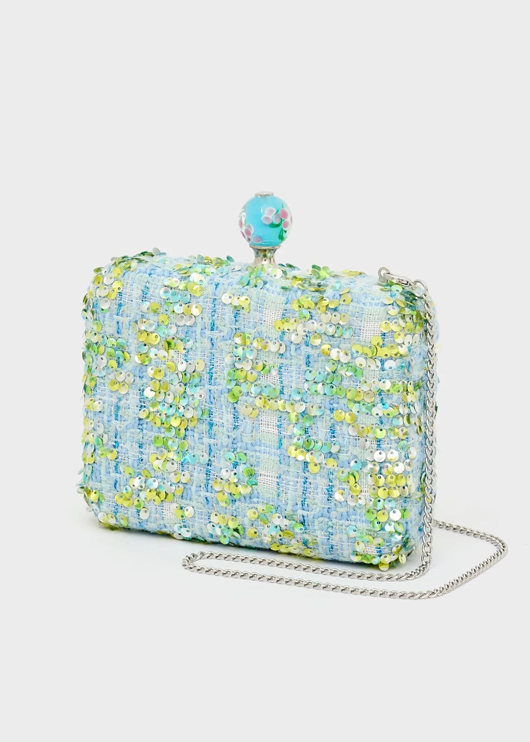 NALI - Clutch ELENA in tessuto ricamato con paillettes