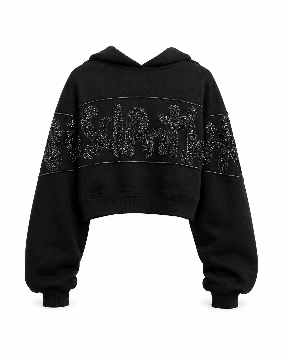 DISCLAIMER - Felpa con cappuccio con logo lurex donna