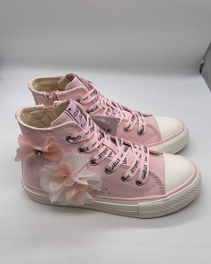 GAELLE - Sneakers rosa con maxi fiore