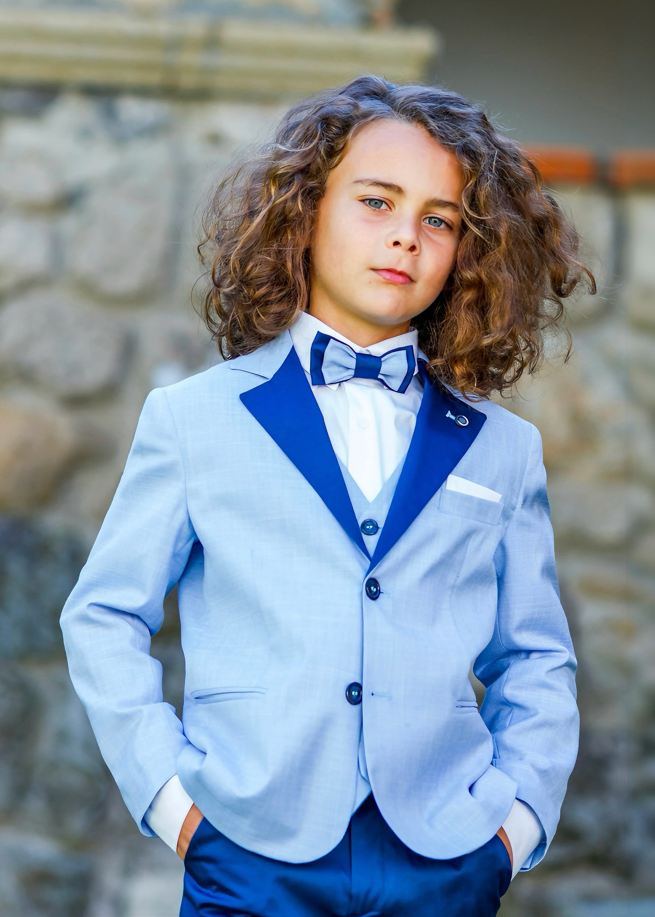 NEVER TOO - GENTLEMAN - SET COMPLETO - Abito celeste e blu