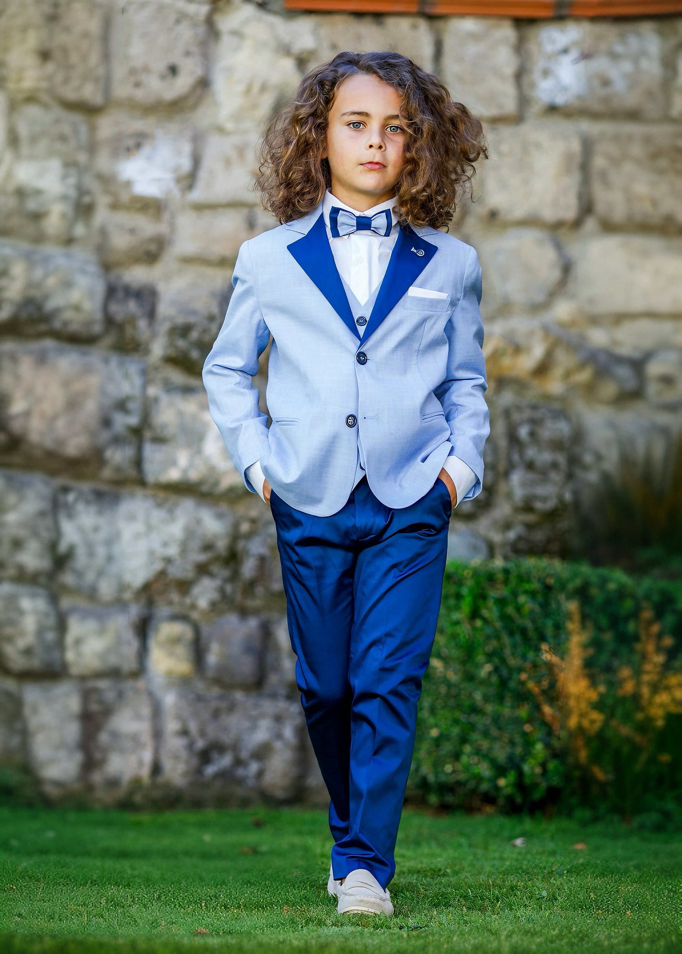 NEVER TOO - GENTLEMAN - SET COMPLETO - Abito celeste e blu