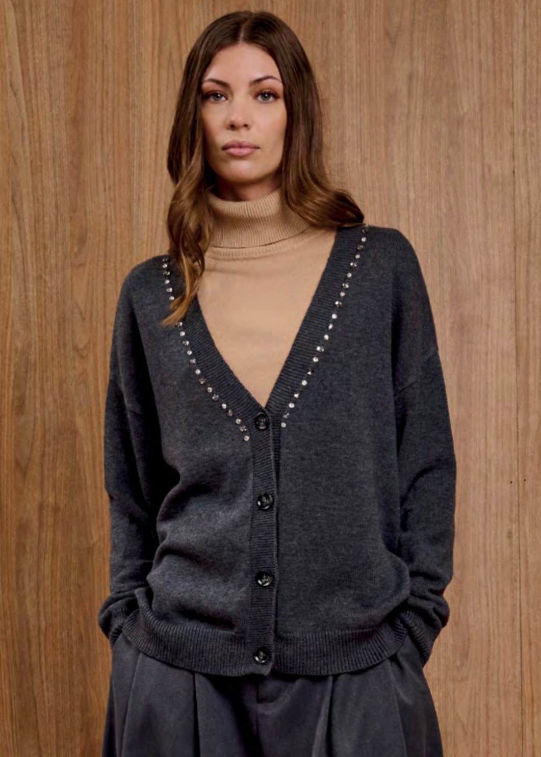 INFLUENCER - Cardigan con pietre donna