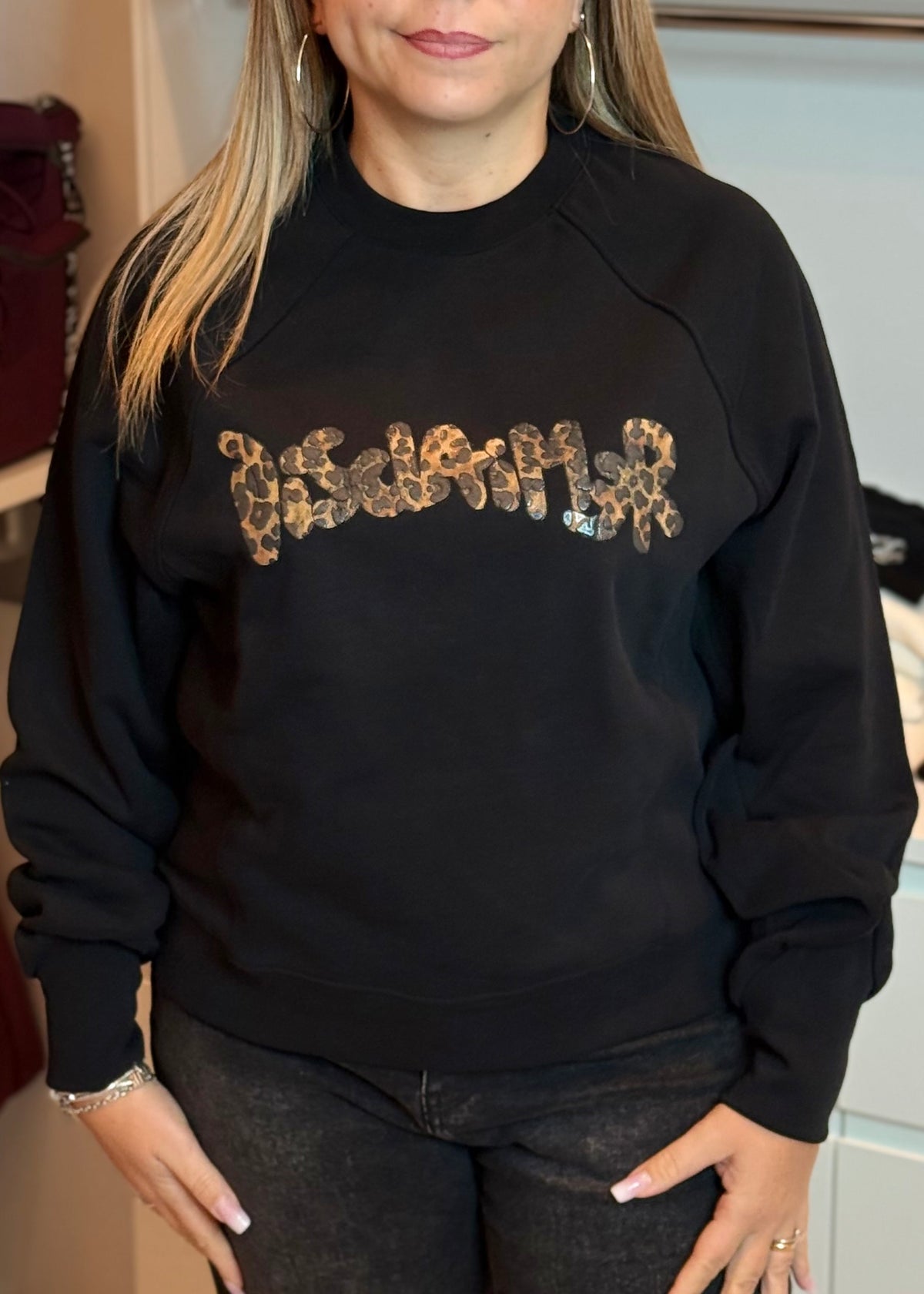 DISCLAIMER - Felpa con logo maculato donna