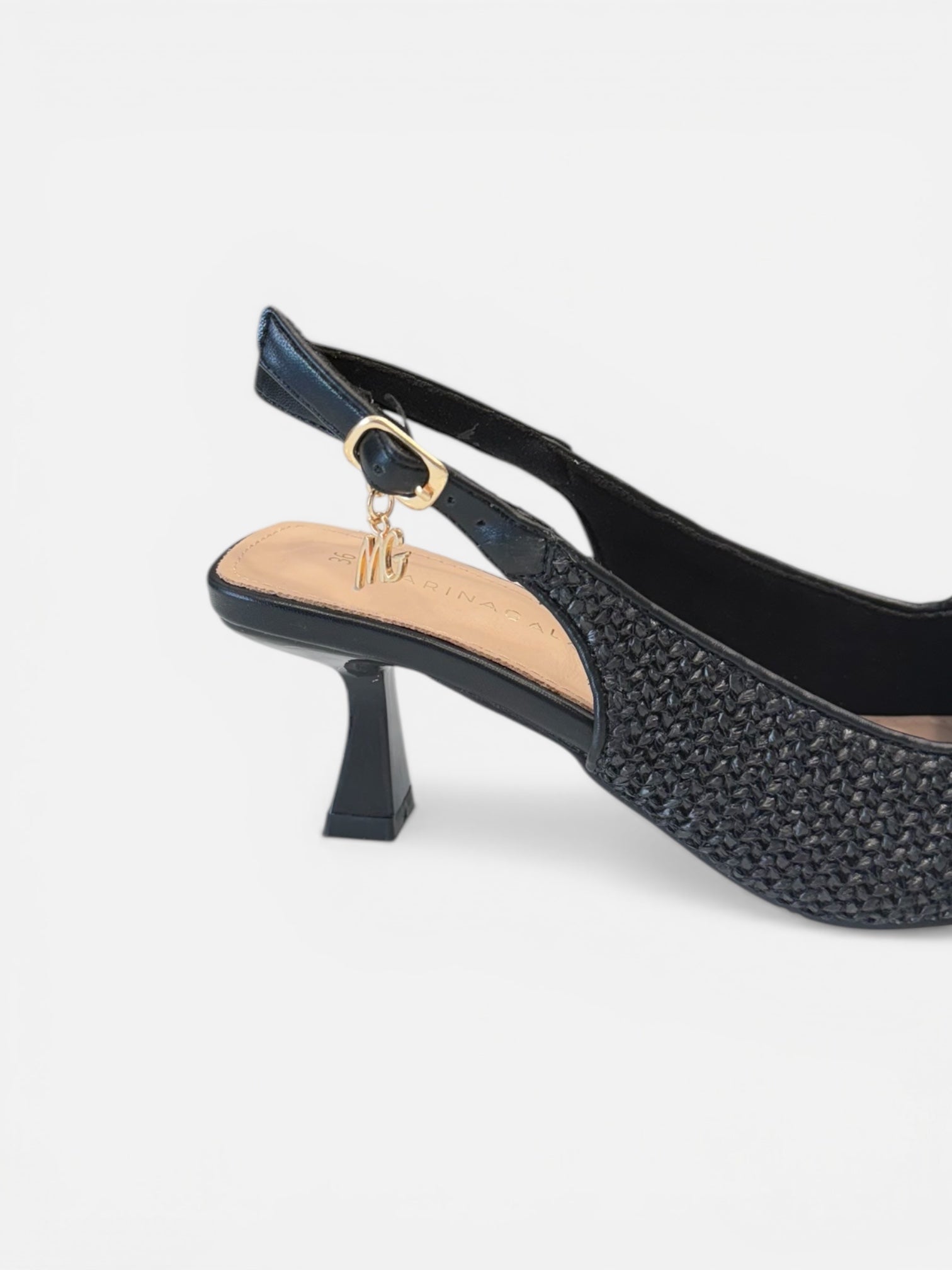 MARINA GALANTI - Scarpa con tacco basso e punta in raffia donna