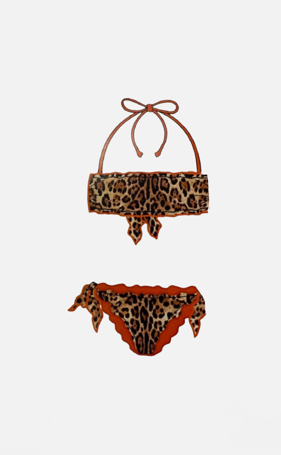 4GIVENESS - Bikini fascia con slip regolabile EXCHANGE LEO bambina
