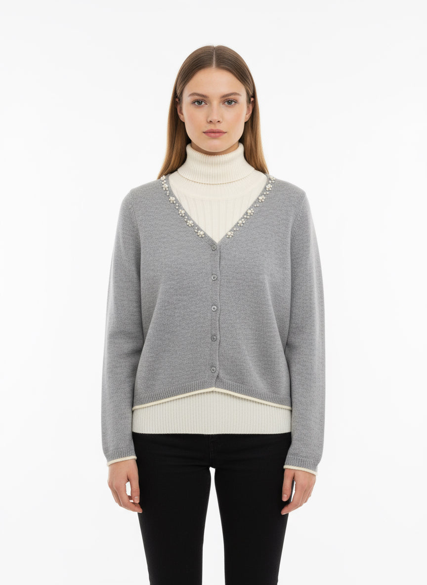 EXTYN - Cardigan con perle donna