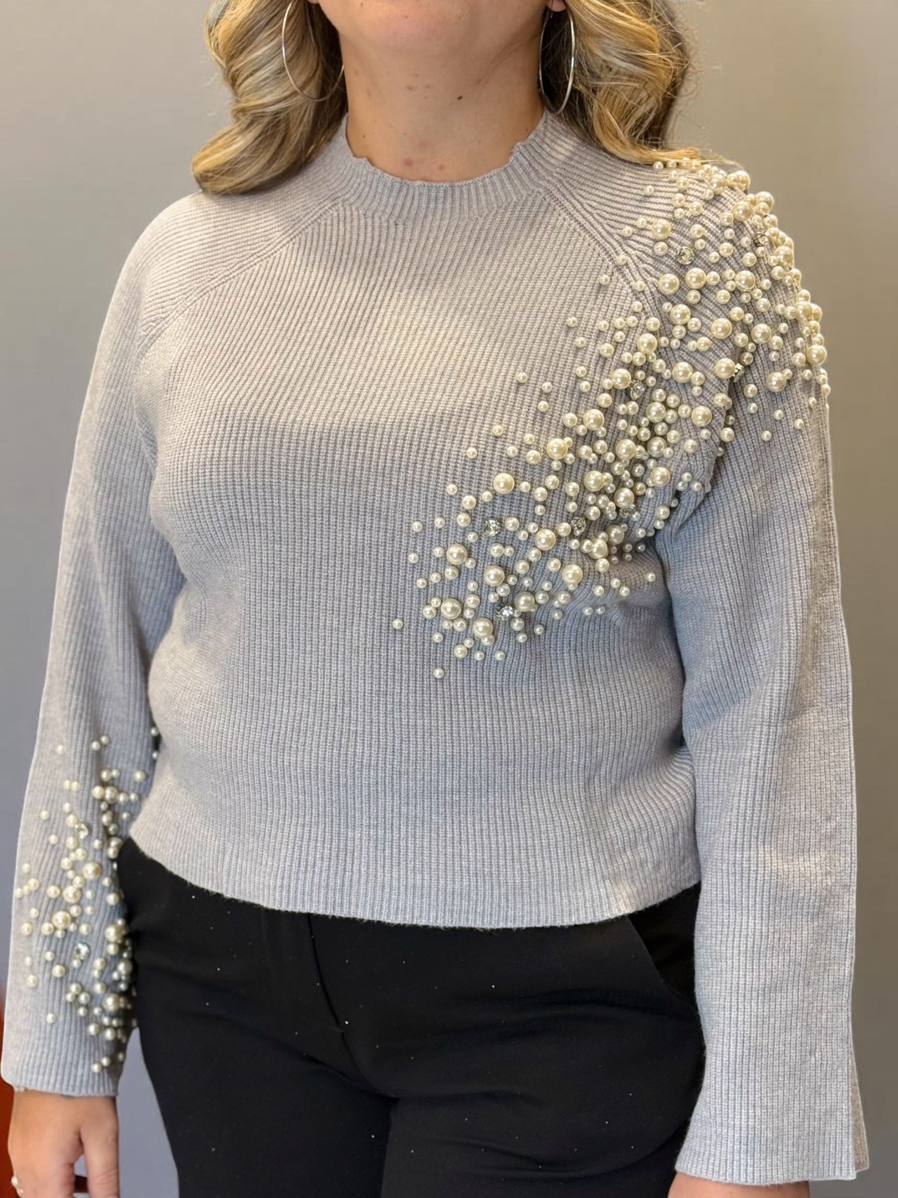 TRASH AND LUXURY - Maglia in lana con applicazione in perle donna