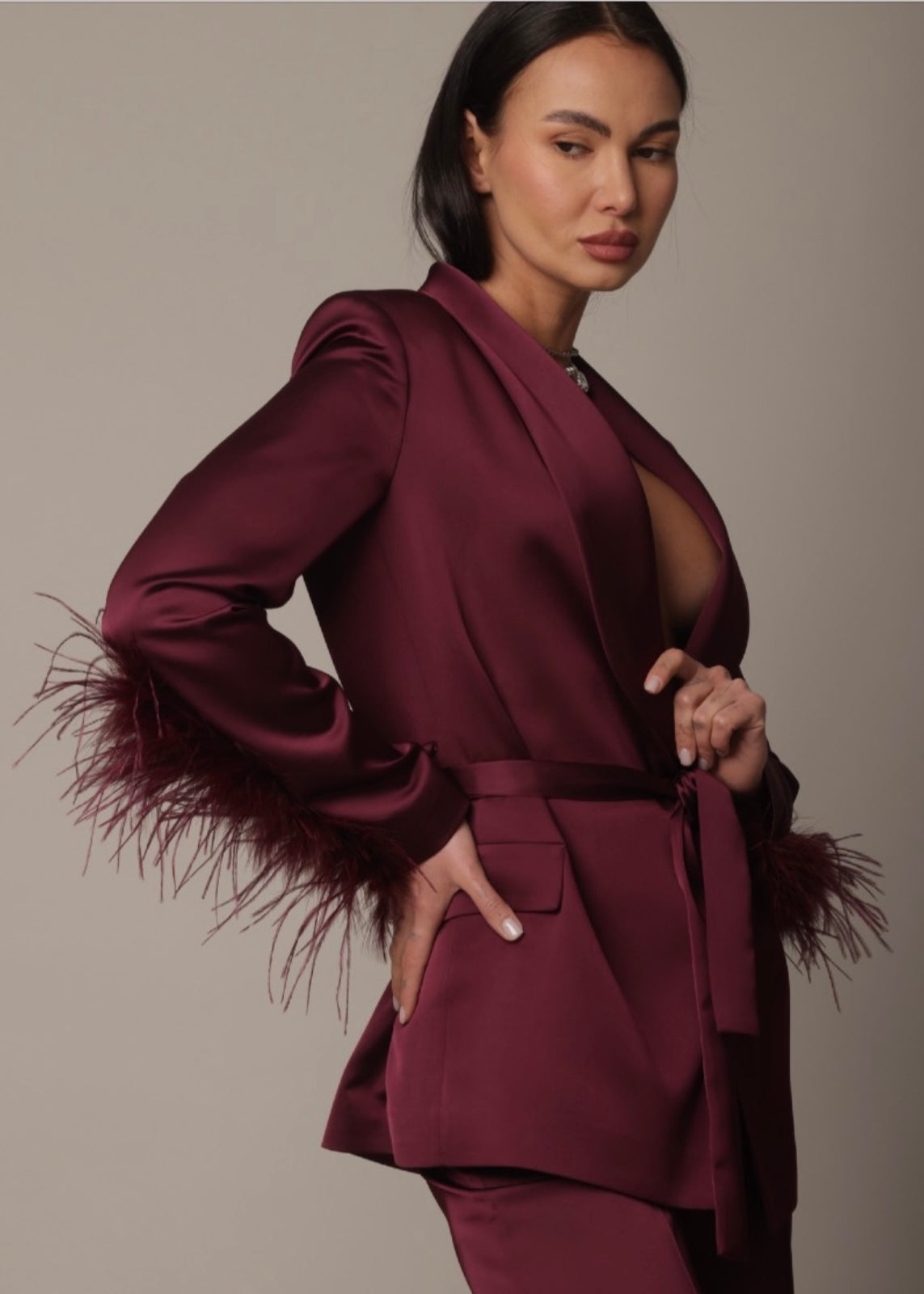 DIGITAL - Blazer con piume donna