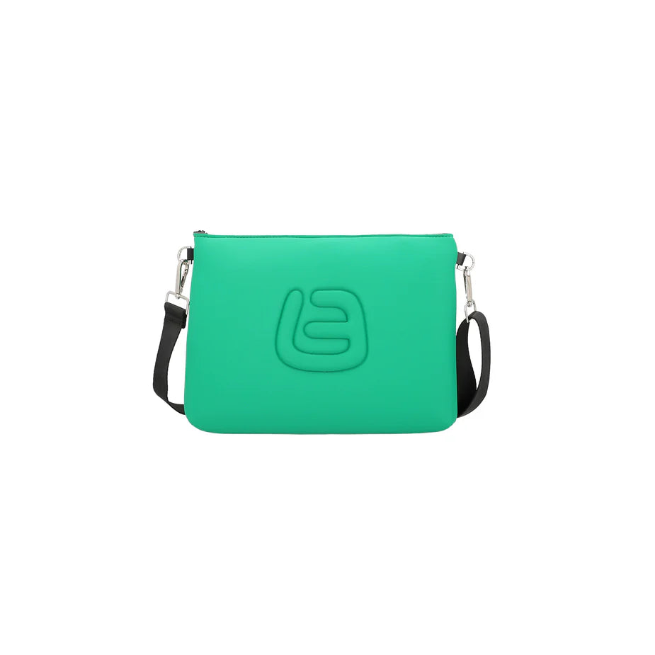 LA FILLE DES FLEURS - Borsa a tracolla verde in neoprene